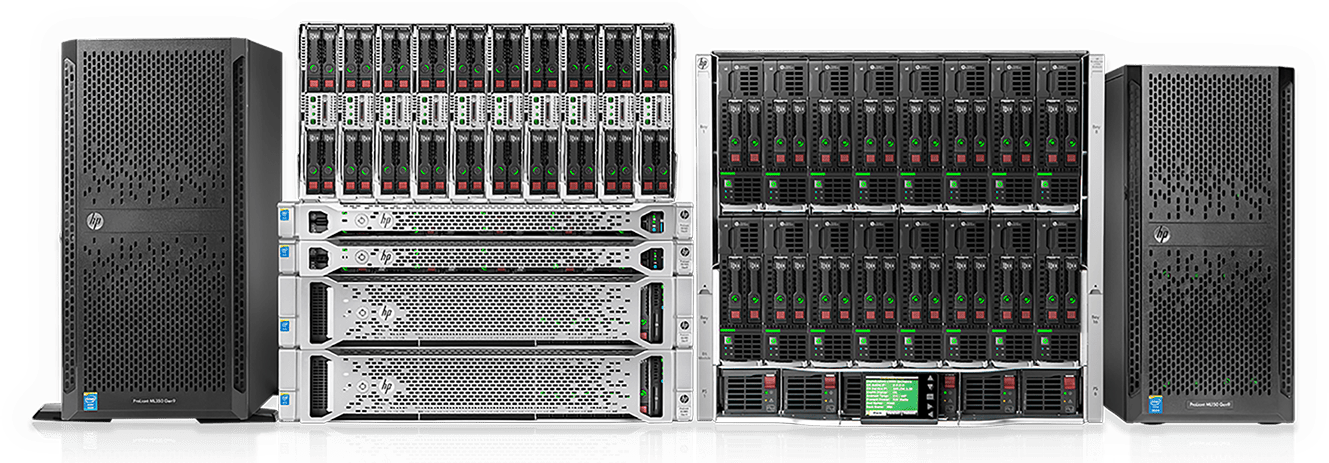 hp hpe server family